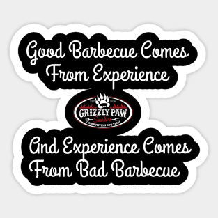 Good BBQ Bad BBQ Tee Shirt Sticker